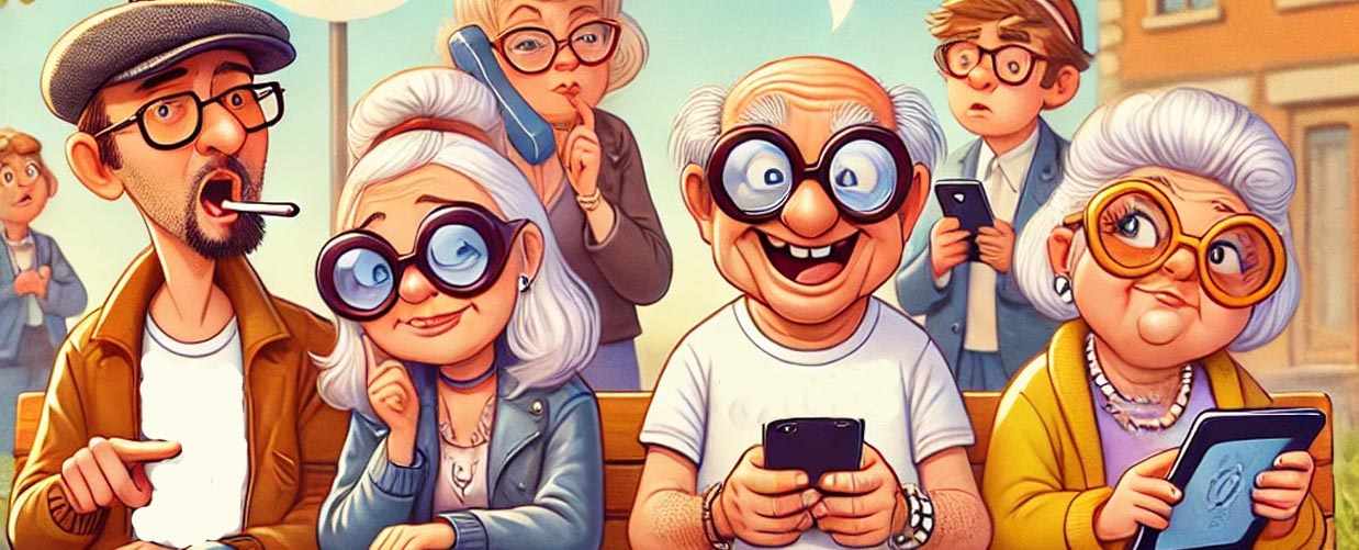Illustratie: oudere generatie, Boomers